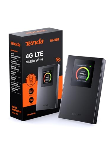 Tenda Mobiler WLAN-Router Wi-Fi 6, 2100-mAh-Akku, 4G-Hotspot, USB-C