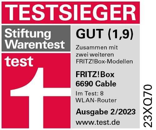 FRITZ!Box 6690 Kabelrouter, Wi-Fi 6, DOCSIS 3.1, DECT