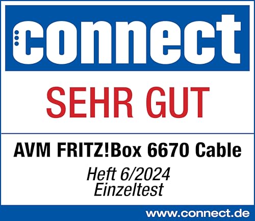 FRITZ!Box 6670 Kabelrouter, DOCSIS 3.1, Wi-Fi 7, Zigbee, 2,5-Gb-LAN