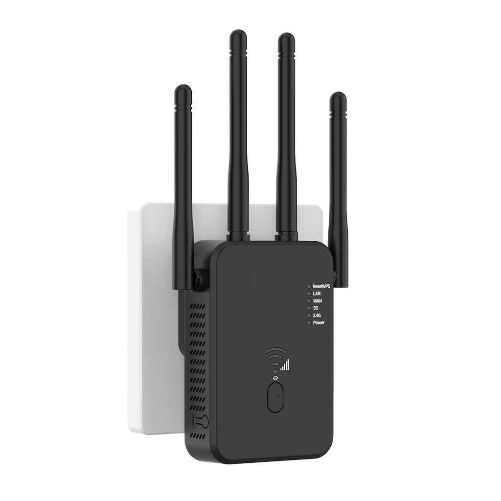 Aenxwa WLAN Repeater 1200Mbit/s Dualband WiFi Booster mit LAN/WAN