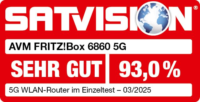 FRITZ!Box 6860 5G Router, Wi-Fi 6, PoE+, DECT
