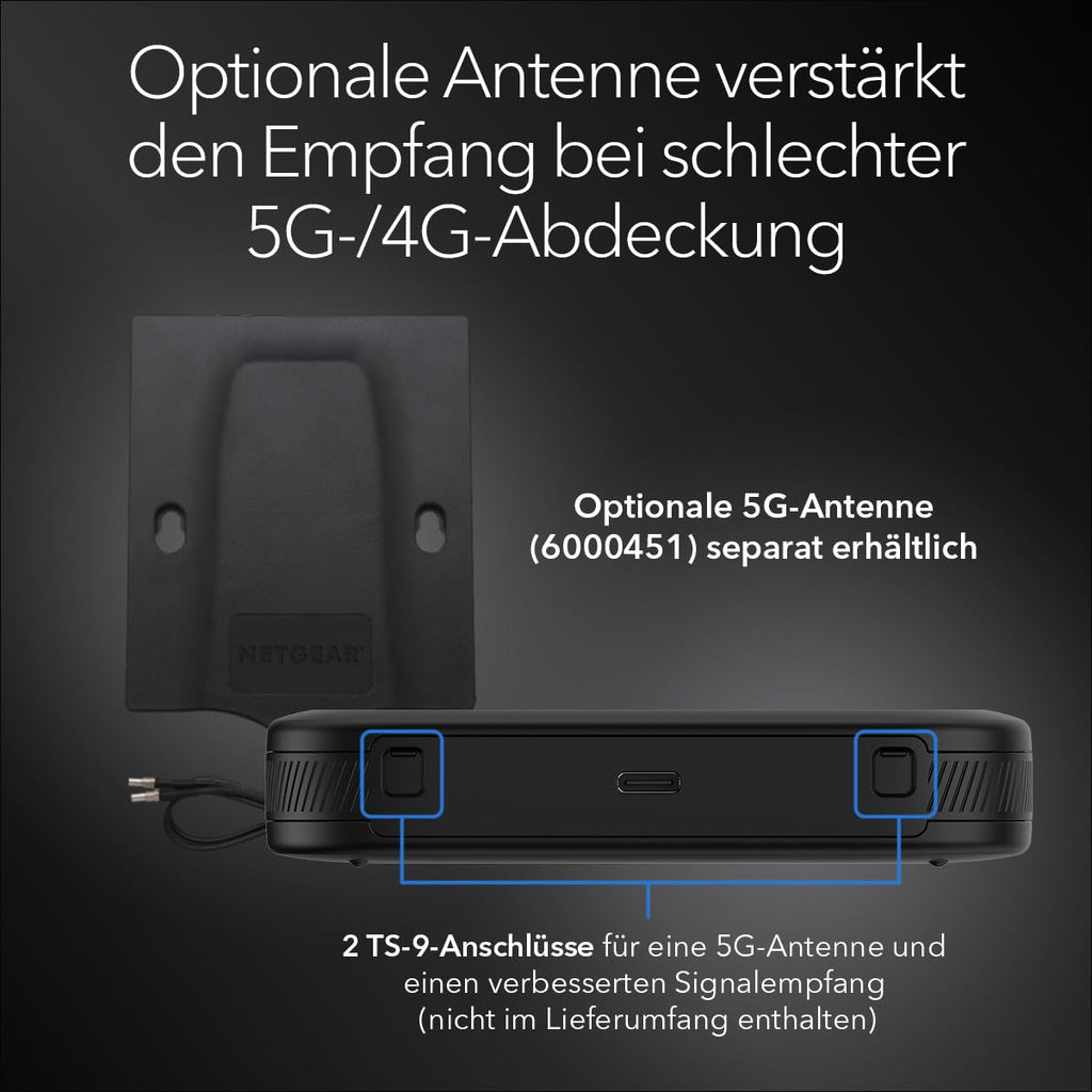 NETGEAR Nighthawk M3 5G Mobiler WLAN-Router, 2,5 Gbit/s, SIM-Entsperrt