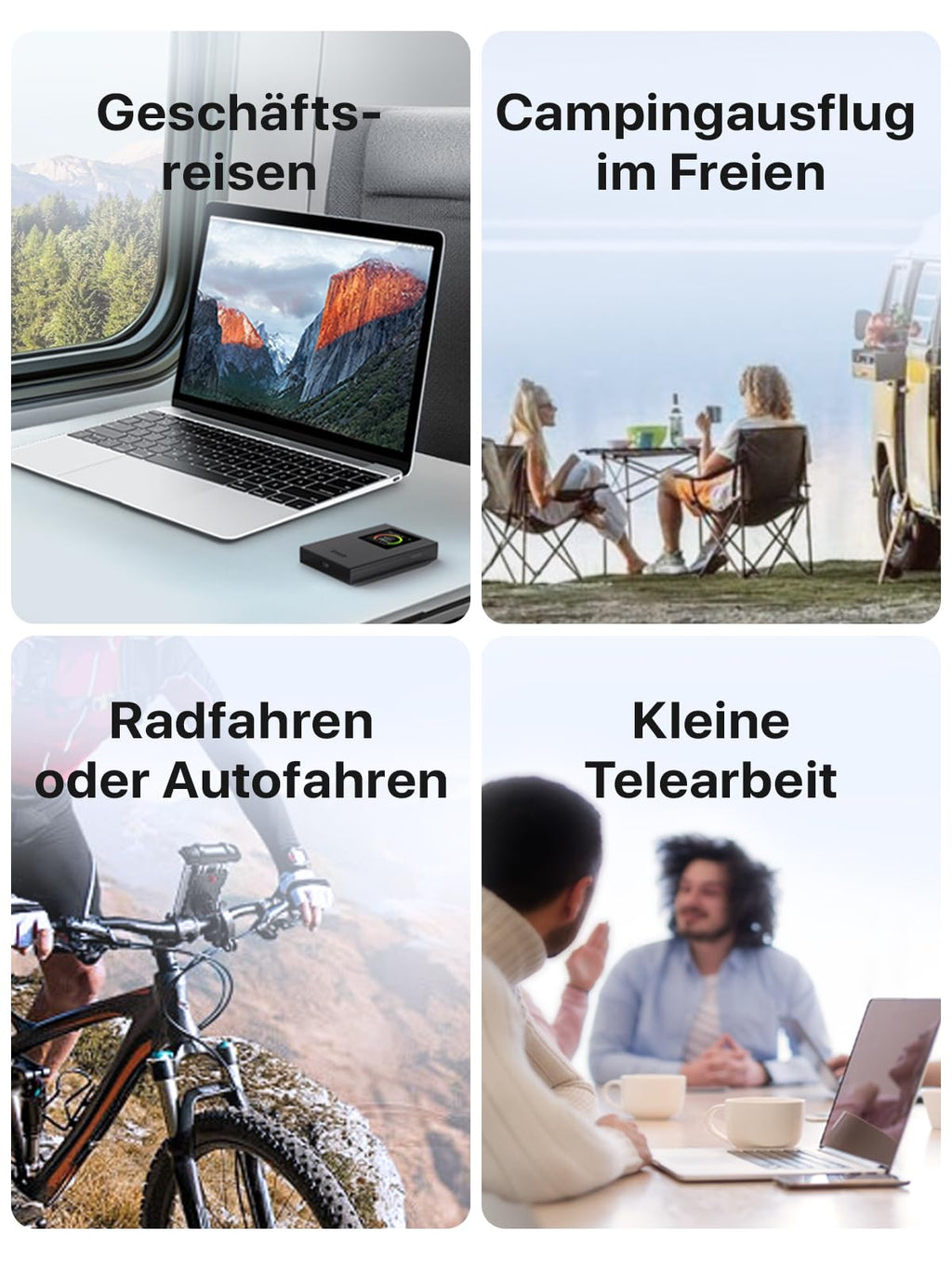 Tenda Mobiler WLAN-Router Wi-Fi 6, 2100-mAh-Akku, 4G-Hotspot, USB-C