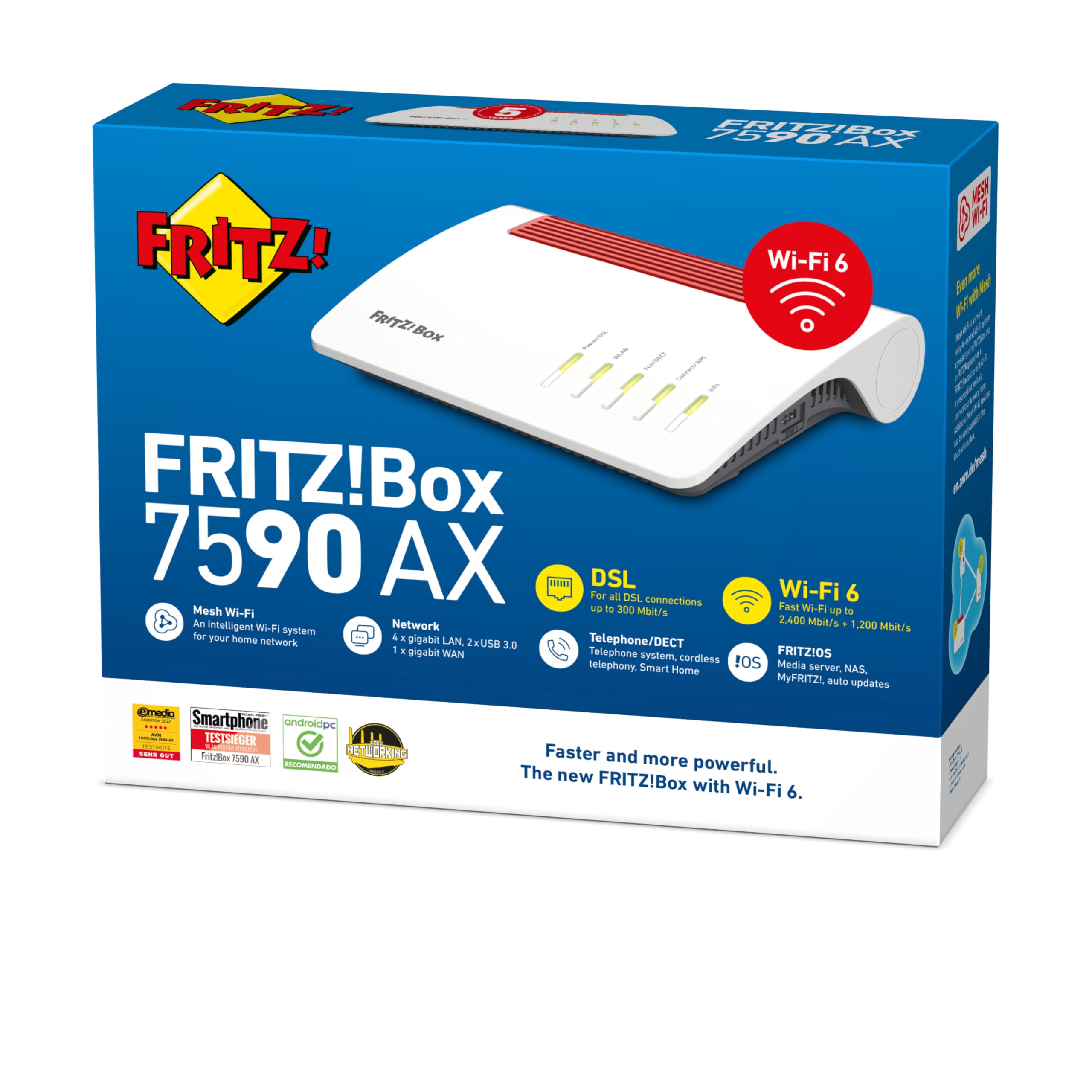 FRITZ!Box 7590 AX Exclusive Edition Wi-Fi 6 DSL-Router + USB-Stick