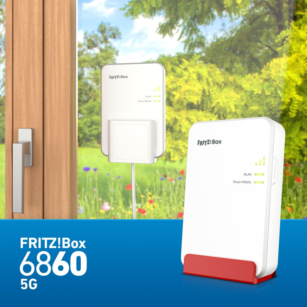 FRITZ!Box 6860 5G Router, Wi-Fi 6, PoE+, DECT