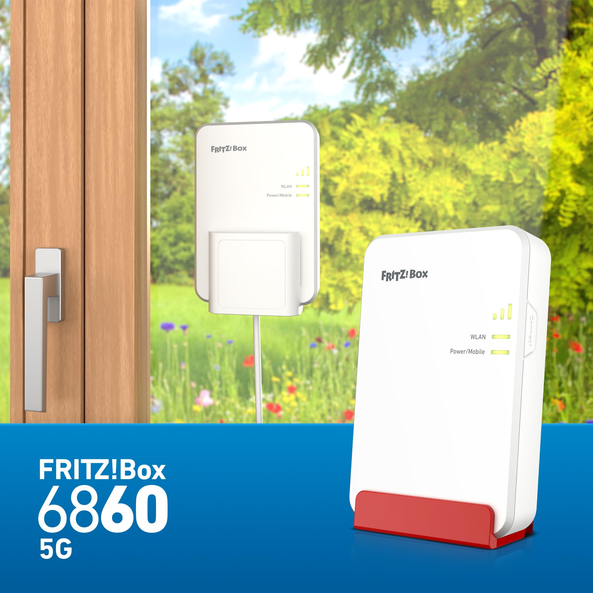 FRITZ!Box 6860 5G Router, Wi-Fi 6, PoE+, DECT