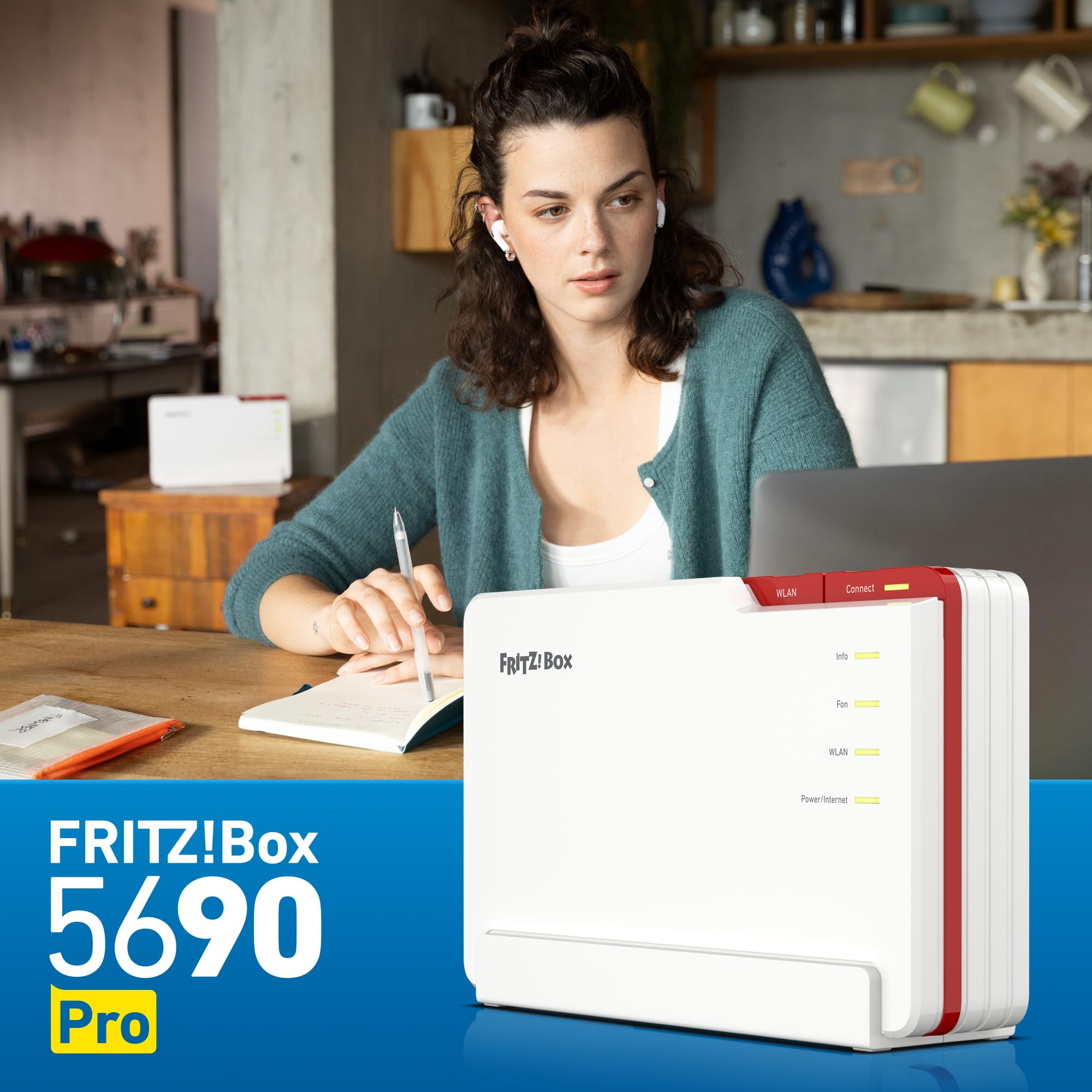 FRITZ!Box 5690 Pro Wi-Fi 7 Triband-Router, DSL &amp; Glasfaser, Mesh, DECT