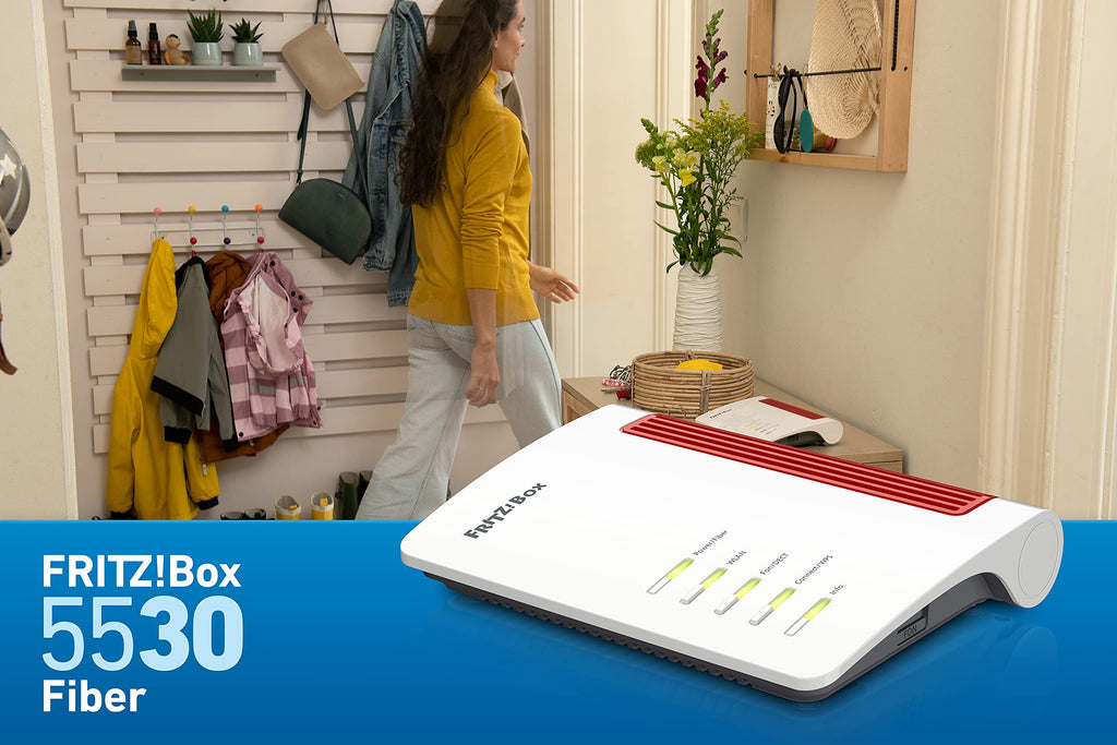 FRITZ!Box 5530 Glasfaser-WLAN-6-Router, 3 Gbit/s, 2,5-Gigabit-LAN