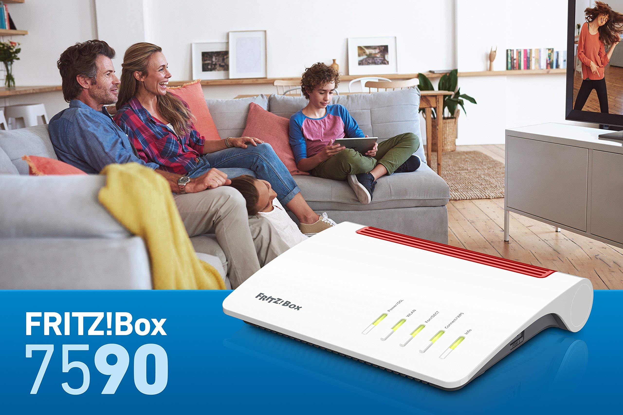 FRITZ!Box 7590 WLAN AC+N Router, VDSL/ADSL, DECT, generalüberholt