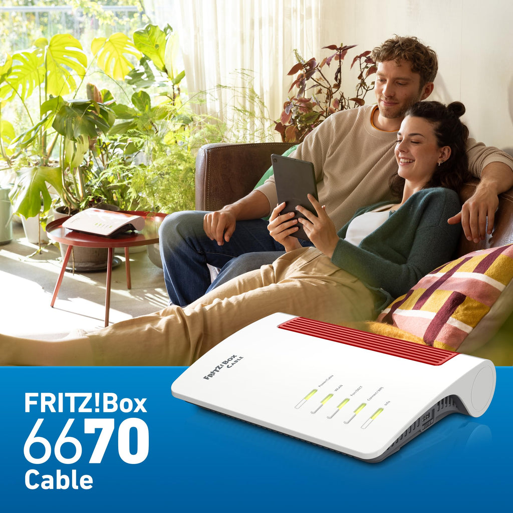 FRITZ!Box 6670 Kabelrouter, DOCSIS 3.1, Wi-Fi 7, Zigbee, 2,5-Gb-LAN