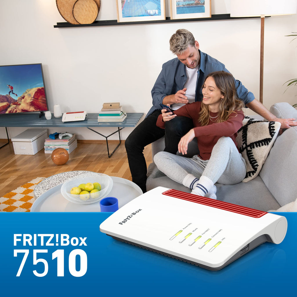 FRITZ!Box 7510 Wi-Fi 6 DSL-Router, VDSL Mesh, DECT
