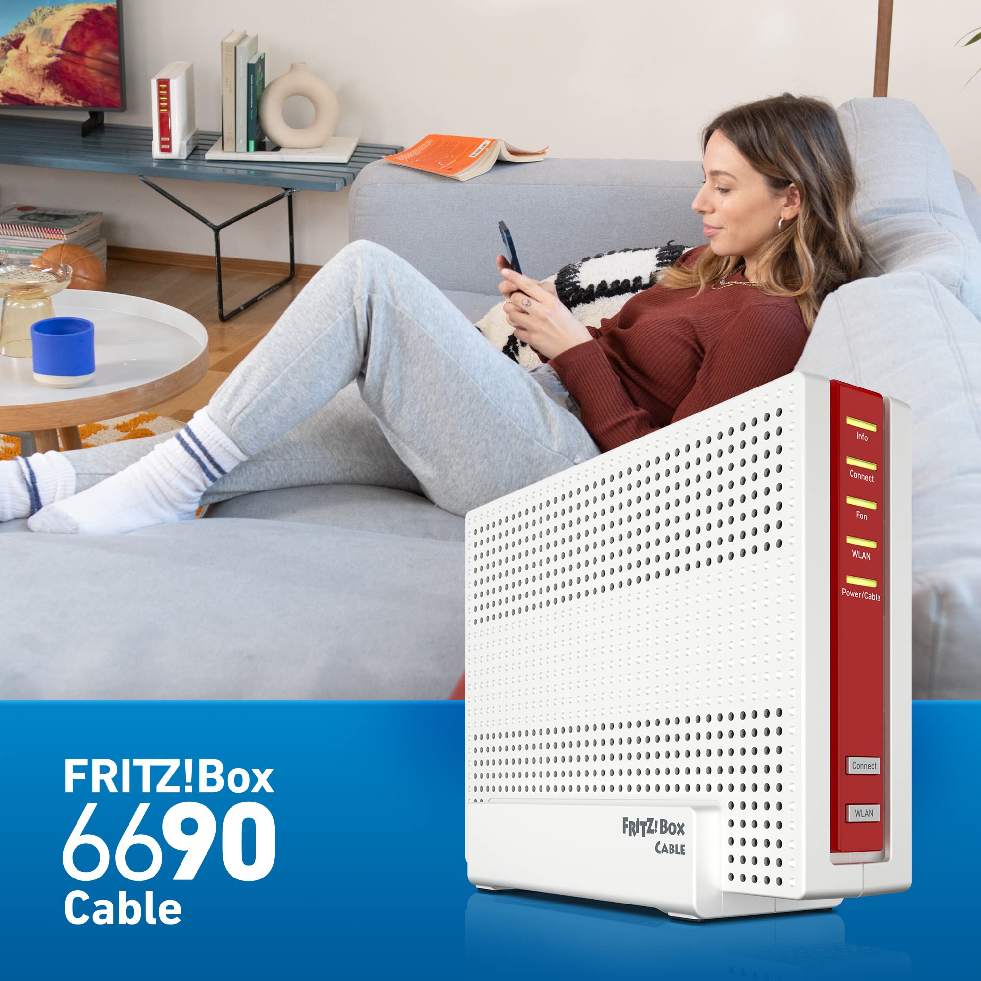 FRITZ!Box 6690 Kabelrouter, Wi-Fi 6, DOCSIS 3.1, DECT